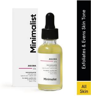 Minimalist 10% AHA BHA Exfoliator with Hyaluronic acid for Even Tone & Texture