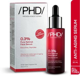 Proven Honest Derma /PHD/ 0.3% Pure Retinol Serum with Bakuchiol, Peptides & Hyaluronic Acid