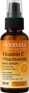overvell Vitamin C + Niacinamide Face Serum for Glowing & Radiant Skin | 100% Vegan | No Parabens | Dermatologist Tested | Visible Results in 2 Weeks |