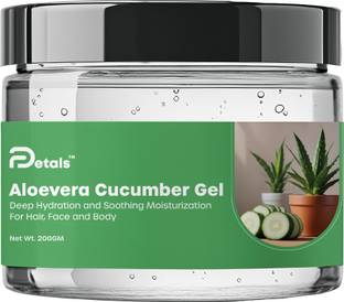 DPetals Aloevera Cucumber Gel for Deep Hydration and Soothing Moisturization For Hair, Face and Body