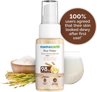 Mamaearth Rice Water Dewy Active Serum with 10% Niacinamide, Rice Water & Hyaluronic Acid