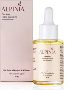 Alpinia 0.3% Retinol Face Serum with Niacinamide – Reduces Fine Lines, Wrinkles & Brightens Skin – For All Skin Types