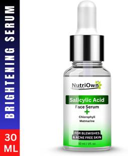NutriOwn Salicylic Acid Face Serum with Chlorophyll & Matmarine | For Blemish & Acne-Free Skin