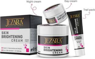JEZARA Skin Whitening Cream lightens skin tone with UV protection