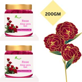 Activeland NEWISH Aloevera Gel With Pure Natural Rose Fragrance For Hair And Face Massage Gel