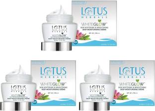 LOTUS HERBALS WHITEGLOW Skin Brightening Deep Moisturising Cream ( Pack of 3 ) ( 60gm 3 )