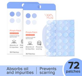 Nua Pimple patch | Hydrocolloid and Salicylic Acid (Pack of 2)