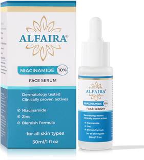 Alfaira 10% Niacinamide Serum With Blemish Formula For Dark Spots & Acne Mark Open Pores
