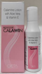 SIGNACLEAR OREVA CALAWIN CALAMINE LOTION FOR SKIN IRRITATION,ITCHING,BUG BITES,CHICKENPOX,SHINGLES,SWIMMER'S ITCH,HEAT RASH,SCABIES,ACNE,SCARS,BLACK & WHITE HEAD WITH ALOE VERA & VITAMIN E