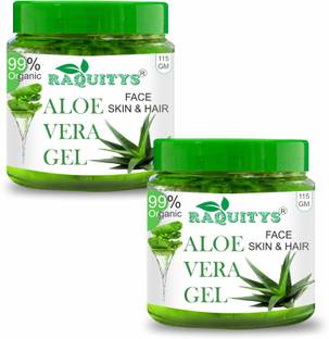 RAQUITYS Aloe Vera Gel for Face and hair, Moisturizing Skin - 115gm (230 ml)