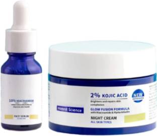 HUMAN'S CARE 2% Niacinamide Serum with 2% Kojic Acid Cream for Clarifying Glow (150 ml) Men & Women