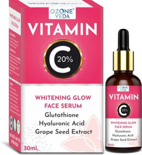 OZONEVEDA Whitening Glow Vitamin C Glutathione Face Serum With Hyaluronic Acid For Glow
