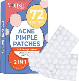 VOIISH Acne Pimple Stickers With 100% Hydrocolloid Pimple Patches For Face (72 Dots)