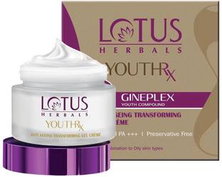 LOTUS HERBALS YouthRx Anti Ageing Transforming Gel, Face Cream with SPF 20