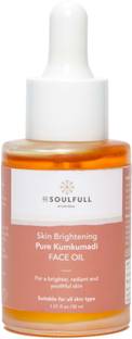 be soulfull Skin Brightening Pure Kumkumadi Face Oil for brighter radiant, and youthful skin