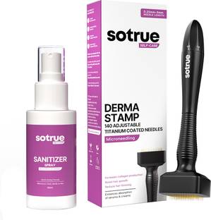 Sotrue Derma Stamp for Hair Growth | Adjustable Needles 0.25mm to 3mm | for Skin Repair