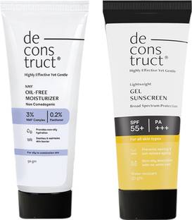 deconstruct Hydration & Defense Combo: Oil-Free Moisturizer & No White Cast SPF 55+