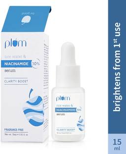 Plum 10% Niacinamide & Rice Water Face Serum | Clear & Bright Skin | Dermat-Tested