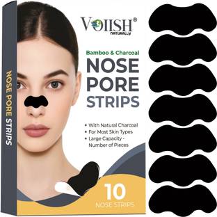 VOIISH Charcoal Blackhead Remover Nose Strips Deep Cleansing Pore Strips(10 Strip)