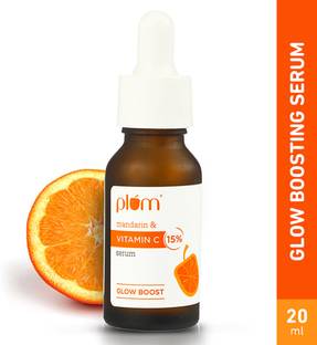 Plum 15% Vitamin C Glow Boost & Dark Spot Fading Serum|Visibly Glowing Skin in 2 weeks|All Skin Types