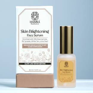 Hamsa Radiance Skin Brightening Face Serum (30 ml) Enriched with 10% Niacinamide, 3% Tyrostat, White Ten, Lime Pearl | for men & women