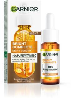 GARNIER Bright Complete Night Vitamin C Serum With 10% Pure Vitamin C for Bright Skin