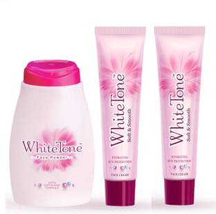 व्हाइट टोन Face Powder and Face Cream (30g+25g+25g) (Pack Of 3)