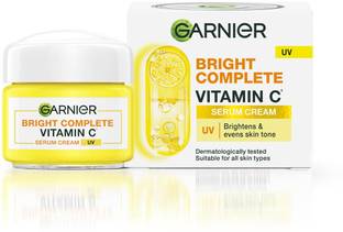 GARNIER Bright Complete Vitamin C Serum UV Cream, Sun Protection & Skin Brightening