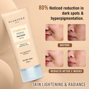 GLAMVEDA Glutathione Brightening Face Cream Reduce Dark spots & Age spots with Vitamin C
