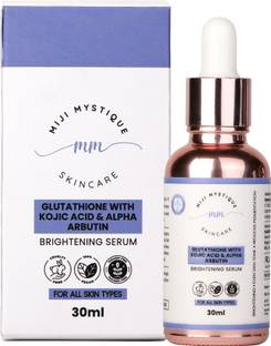 miji mystique Miji Mystique Glutathione Serum with Alpha Arbutin & Kojic Acid | Skin Brightening & Pigmentation Control | Fades Dark Spots | For Glowing & Even-Tone Skin | Gentle Daily Brightening | Reduces Melasma, Tan & Spots | For All Skin Types | 30ml