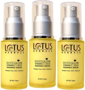 LOTUS HERBALS WhiteGlow Vitamin C and Gold Radiance Face Serum | For Dull & Dry Skin |