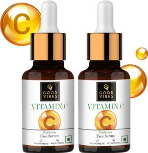 GOOD VIBES Vitamin C Brightening Face Serum (10 ml) - (Pack of 2) 20ML