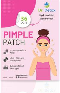 Dr. Detox Acne Pimple Patch | 36 Hydrocolloid Waterproof Patches | For Active Surface Acne