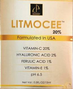 la pristine LITMOCEE Vitamin C 20% Vitamin E and Fairness Brightening Facial Serum - 15 ml