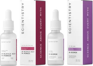 Scientistry Encapsulated Niacinamide & Salicylic Face serum combo for Acne Prone Oily Skin