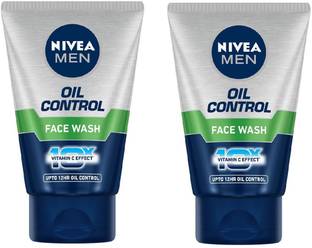 Nivea Men Oil Control Facewash with 10x Vitamin C Effect – Deep Cleansing for Oily Skin, Removes Dirt & Excess Oil, Gives Long-Lasting Freshness – 100g (PACK OF 2) Face Wash