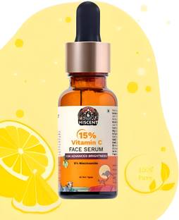 Hiscent 15% Vitamin C Face Serum with Ferulic Acid & Kakadu Plum for Brightening & Anti-Aging