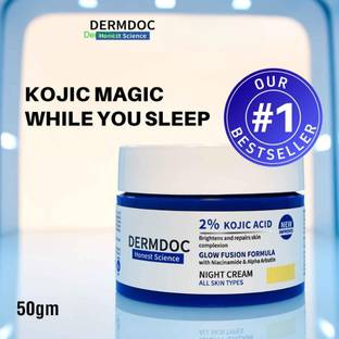 DermDoc 2% Kojic Acid Night Cream Softens and Brightens Skin