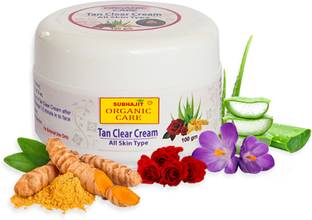 SUBHAJIT ORGANIC CARE Tan Clear Cream With Aloe Vera, Turmeric & Lavender Oil For All Skin Types