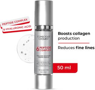 Conscious Chemist 6 Peptide Face Serum | Collagen Boost, Firming | Niacinamide & Hyaluronic acid