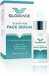 GLORIACE 2% Kojic Acid Face Serum I With 1% Alpha Arbutin & Niacinamide I For Dark Spots, Blemishes & Pigmentation I For All Skin types