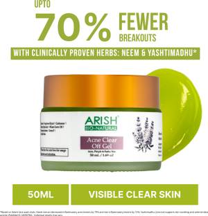 ARISH BIO-NATURAL Acne Clear Off Gel | Oil‑Control Acne Clearing Gel with Neem, Tea Tree