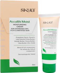 SKYA SKYA ACCUREX MOIST MOISTURIZING CREAM WITH SHEA BUTTER, MANGO BUTTER, COCOA BUTTER, ALOE BUTTER & ZINC OXIDE FOR DISTRESSED DRY, ITCHY & IRRITATED SKIN, DEEP MOISTURIZING, RESTORE MOISTURE, SKIN CELL REGENERATION, UV PROTECTION, SKIN HEALING, ACNE TREATMENT, INFLAMMATION RELIEF & NATURAL SUN PROTECTION