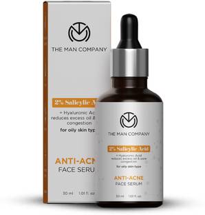 THE MAN COMPANY 2% Salicylic Acid Anti-Acne Face Serum For Pimples, Open Pores & Oil Balancing