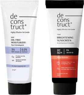 deconstruct Sunscreen - SPF 50 + PA++++ Hydration & Brightening Combo: Oil-Free Moisturizer & Brightening Sunscreen