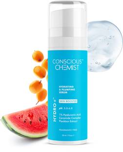 Conscious Chemist 1% Hyaluronic Acid Serum | Hydrates & Plumps Dry Skin | Ceramide