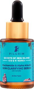Pilgrim Niacinamide 5% + Alpha Arbutin 1% Skin Clarifying Serum for Dark Spots, Acne Marks & Pits | Glowing Skin | All Skin Type| For Men & Women | Dermatologically Tested | Made in India