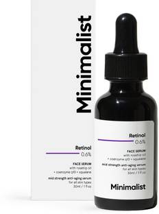 Minimalist Retinol 0.6% Anti Aging Mid-strength Formula For Fine Lines & Wrinkles