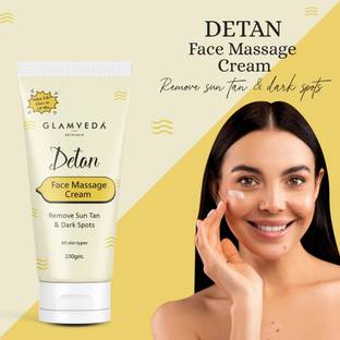 GLAMVEDA Detan Cream | Reduces Sun Tan , Hyperpigmentation & Dark Spots