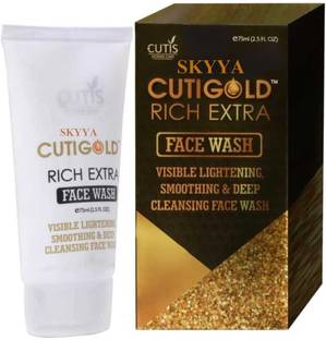 SKYYA CUTIS CUTIGOLD RICH EXTRA FACE WASH FOR SKIN TREATMENT,VISIBLE LIGHTENING,SMOOTHING & DEEP CLEANSING, SKIN BRIGHTENING, DARK SPOT REMOVAL, RADIANCE & GLOW